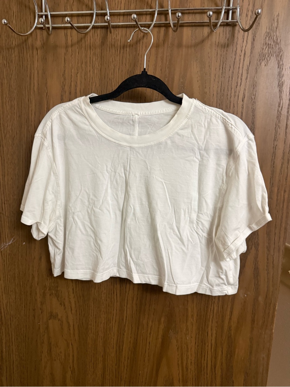 Lululemon All Yours Women's White Cropped Tee - Casual Short Sleeve